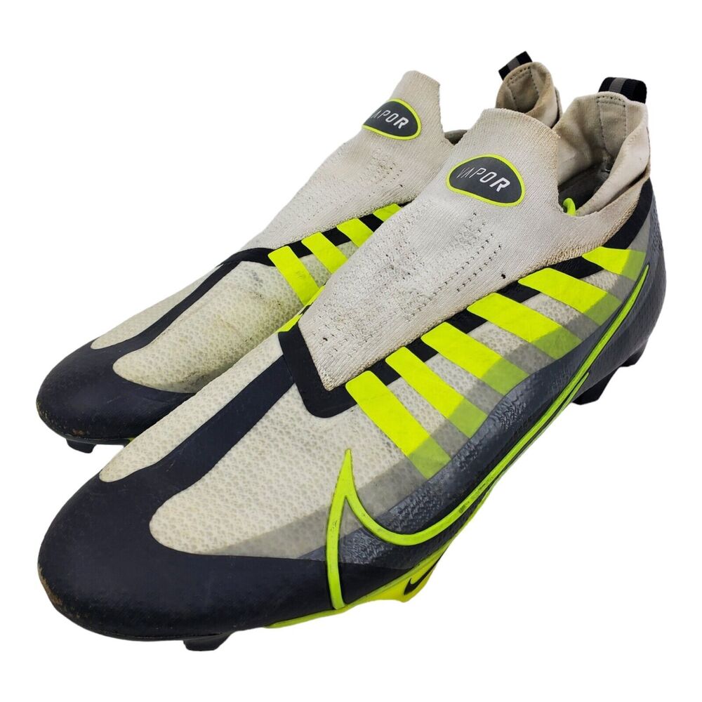 Nike White Black Neon Yellow Vapor Men’s Athletic Cleats